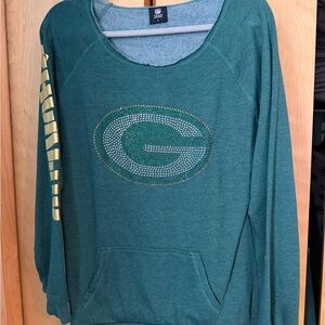 NFL Green and Gold Women's Crew Neck Sweater